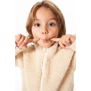 Erkek Bebek Basic Polo Yaka Pelüş Hırka Y1480A222WN