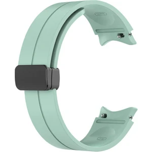 Case Street Samsung Galaxy Watch 4 40MM Kordon Düz Silikon Mıknatıslı HS24 Mavi