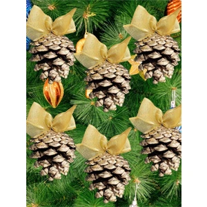 Fera Showroom Yılbaşı Süsü Kozalak 6'lı 7cm