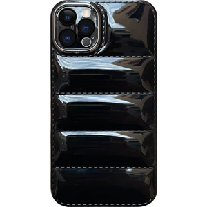 Iphone 12 Pro Max Kılıf Puffer Şişme Mont Tasarımlı Kasis Pastel Renkler Puff Kılıf Kapak