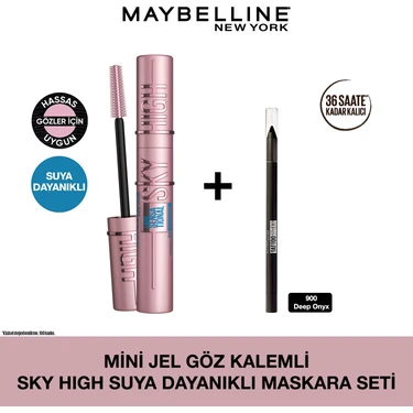 Maybelline Mini Jel Göz Kalemli Lash Sensational Sky High Suya Dayanıklı Maskara