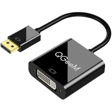 Qgeem QG-HD24 DVI To Display Port Dönüştürücü Adaptör 4K 30Hz Görüntü