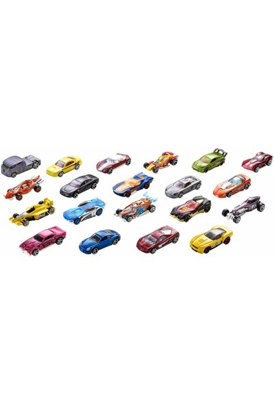 Hot Wheels Yirmili Araba Seti - Geniş Ürün Yelpazesi, Oyuncak Araba Koleksiyonu, 1:64 Ölçek H7045
