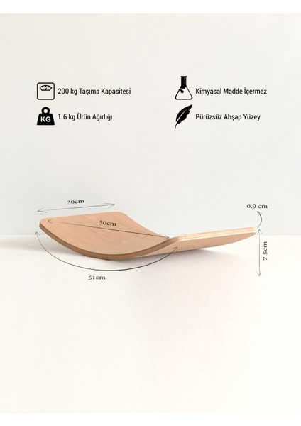 Fagus Wood Ahşap Denge Tahtası, Montessori Balance Board, Çocuklar ve Yeni Başlayanlar Için Oyun Tahtası