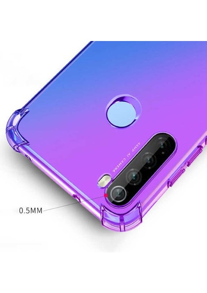 Xiaomi Redmi Note 8 Köşe Korumalı Şeffaf Darbe Emici Telefon Kılıfı