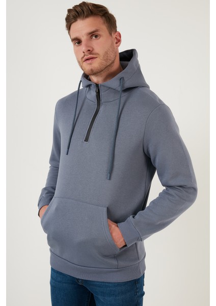 Pamuklu Içi Tüylü Yumuşak Şardonlu Kapüşonlu Sweat Erkek Sweat 59052651 modelleri