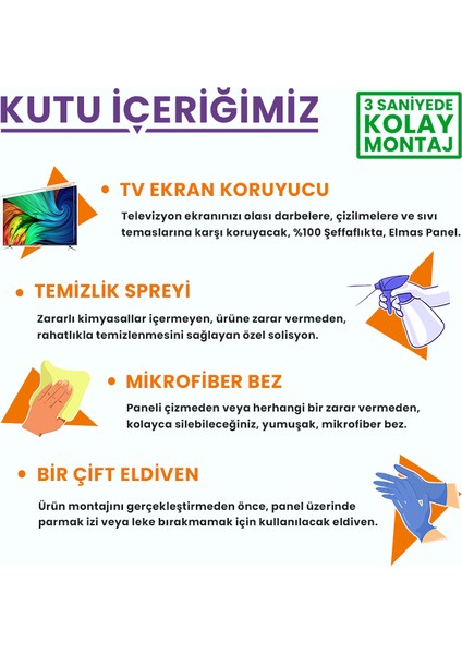 Kristalize Panel Philips 55PFK5709 Tv Ekran Koruyucu Düz (Flat) Ekran