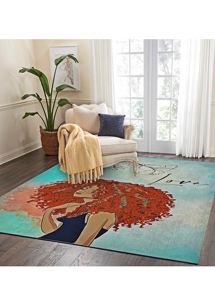 Nesa_Decor Genç Odası Halısı, Kız Çocuğu, Hayal Dünya Halısı