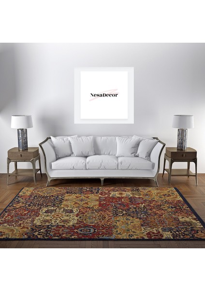 Nesa_Decor Klasik Türk Motifleri Dekoratif Salon & Oturma Odası Halısı