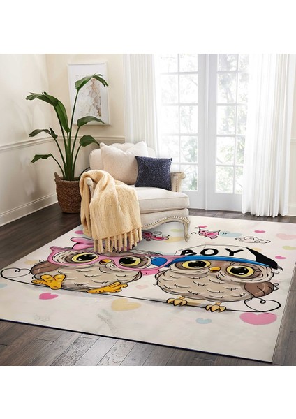 Nesa_Decor Baykuş Desenli Dekoratif Oturma Odası, Salon Halısı fiyatları