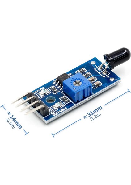 Roba Alev Ateş Algılama Sensörü Flame Ir Infrared Kızılötesi Alarm