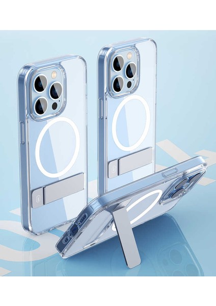 Apple iPhone 14 Pro Kılıf Standlı Magsafe Wireless Şarj Özellikli Wiwu Aurora Serisi Kapak