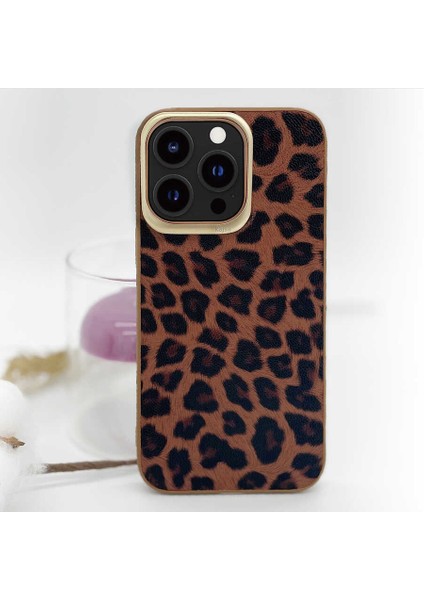 Apple iPhone 13 Kılıf Kajsa Glamorous Serisi Leopard Combo Kapak modelleri