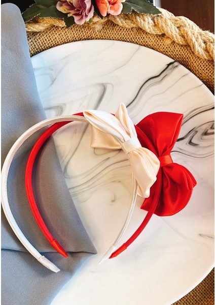 Kadın 2'li Fiyonk Lohusa Tacı & Saten Kurdele Taç Saç Bandı fiyatları