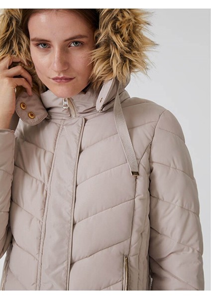 Kadın Mont Ekru LF2030687 modelleri