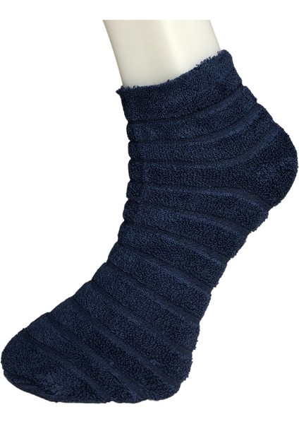 Kışlık Lacivert Ters Havlu Patik Çorap