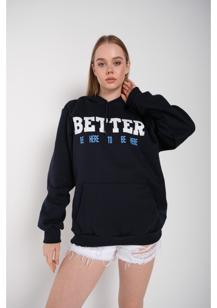 Kadın Better Baskılı Oversize Sweatshirt