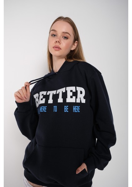 Kadın Better Baskılı Oversize Sweatshirt modelleri