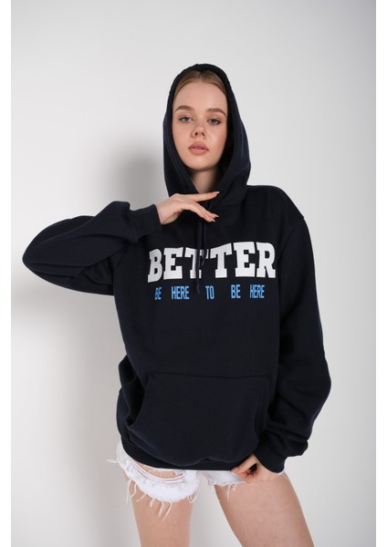 Kadın Better Baskılı Oversize Sweatshirt fırsatları