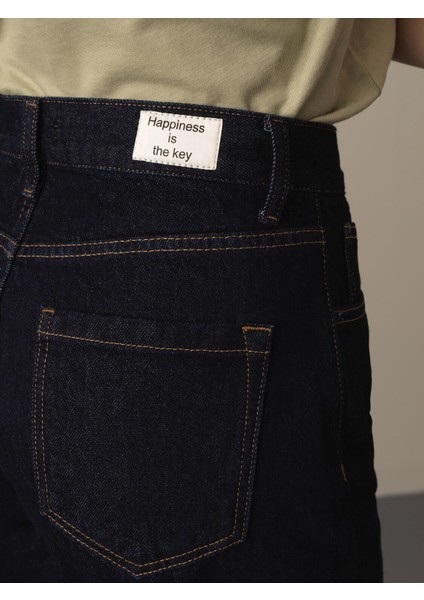 %100 Pamuk Oversize Denim Pantolon