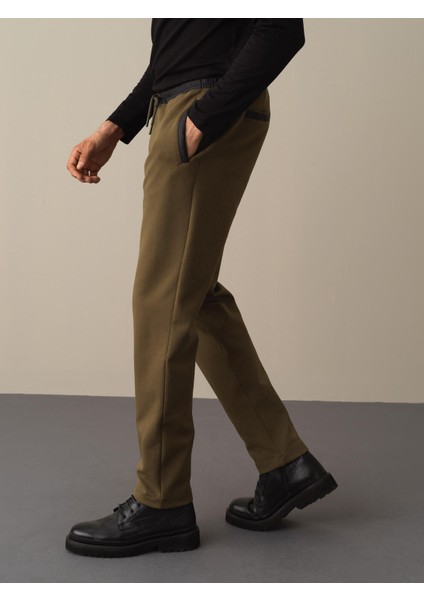 Erkek Haki Pamuklu Sweat Pantolon modelleri