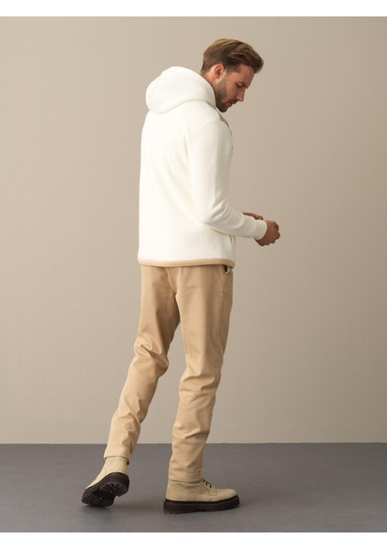 Erkek Ekru Regular Fit Sweatmont indirimleri
