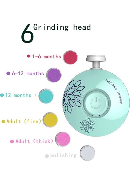 Bebek, Çocuk ve Yetişkin Dönerli Pilli Tırnak Kesme Törpüleme Makinası 6 Başlıklı fiyatları