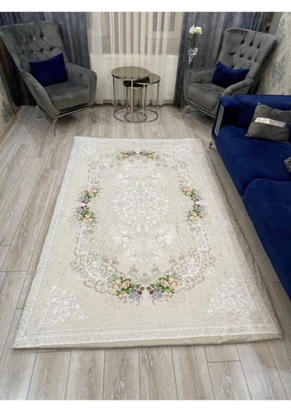 Miray Tekstil Modern Desen Lastikli Halı Örtüsü