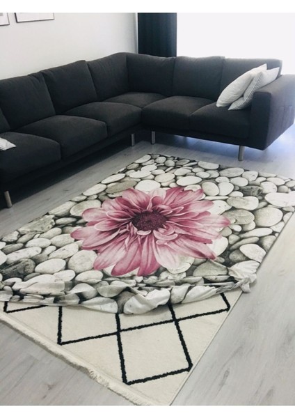 Modern Desen Lastikli Halı Örtüsü