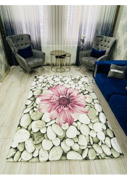 Modern Desen Lastikli Halı Örtüsü