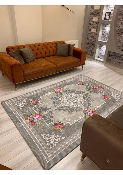 Miray Tekstil Modern Desen Lastikli Halı Örtüsü