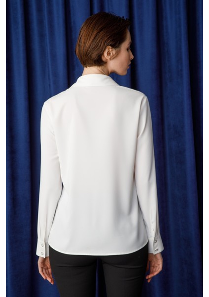 Modailgi Klasik Erkek Yaka Gömlek Ekru modelleri