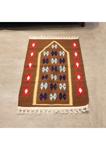 Bi.te Rich Kilim Seccade - 120 x 66 cm - Kök Boya - El Işçiliği (S006)