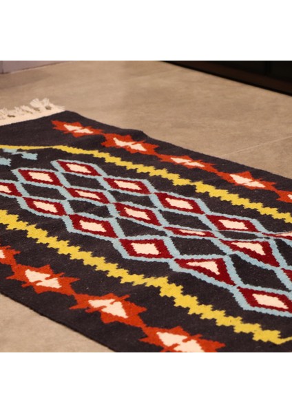 Bi.te Rich Kilim Seccade - 120 x 70 cm - Kök Boya - El Işçiliği (S008)