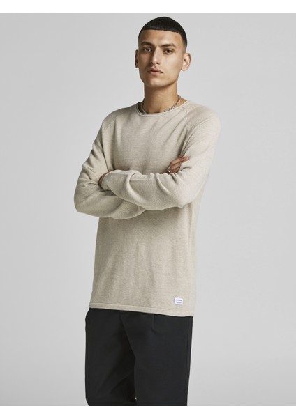 Jack & Jones Düz Renk Bisiklet Yaka Triko-Hill-12157321