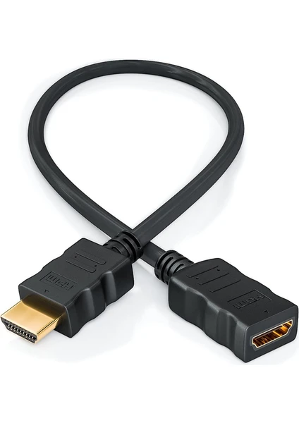 BK Teknoloji HDMI 1.4 Erkek-Dişi Kısa Uzatma Kablosu 3D Full Hd - 30CM