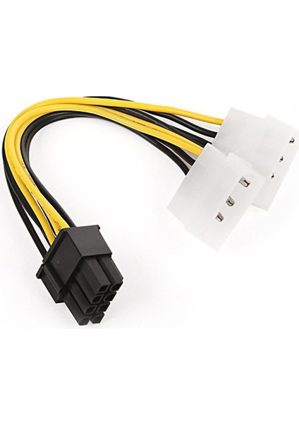 8 Pin Pcıe To 2x4 Pin Molex Ekran Kartı Power Kablosu