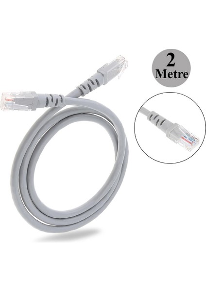 2 Metre Cat6 Fabrikasyon Ethernet Lan Ağ Network Patch Kablo