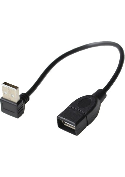 BK Teknoloji 90 Derece Dik Açılı USB 2.0 Erkek-Dişi Uzatma Kablosu 30CM