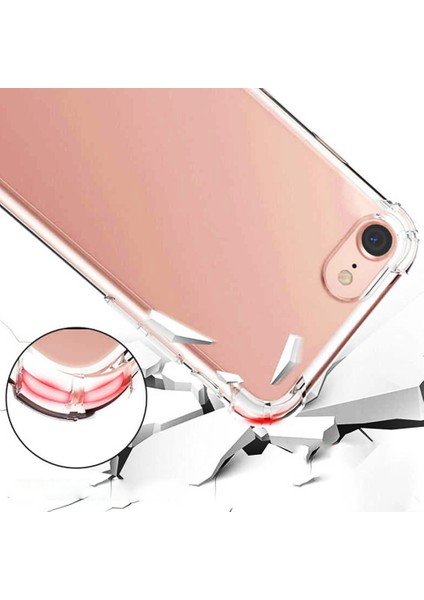 Oppo A76 Ile Uyumlu Kılıf Köşe Korumalı Antişok Sert Silikon Şeffaf