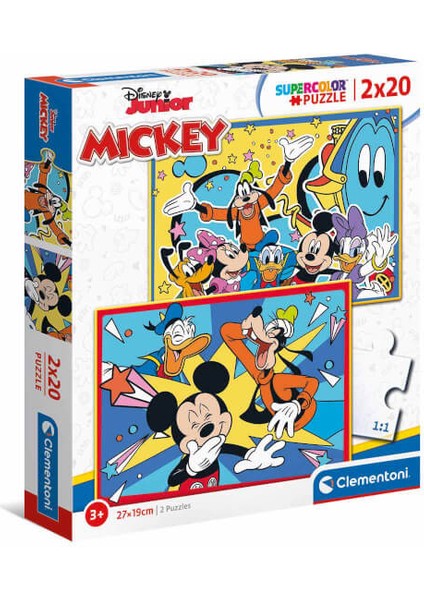 2 x 20 Supercolor Puzzle: Disney Kahramanları