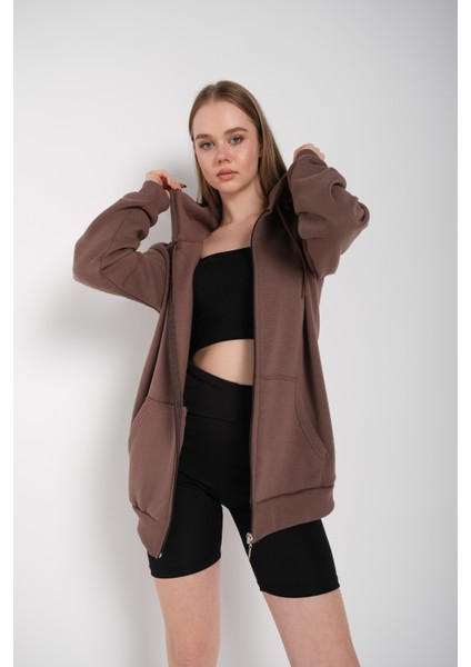 Kadın Fermuarlı Hırka Sweat
