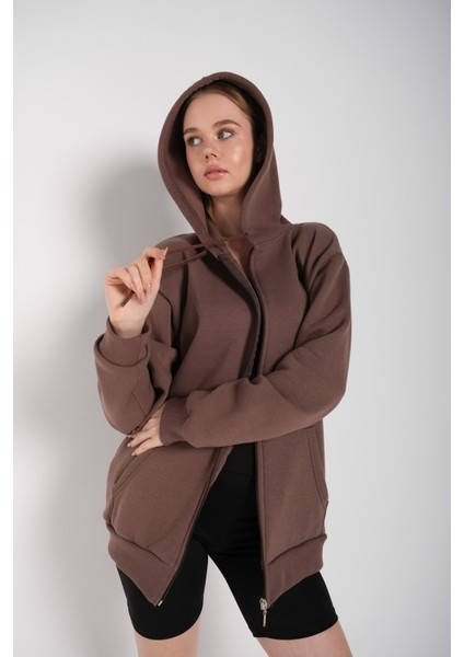 Kadın Fermuarlı Hırka Sweat