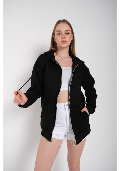 Kadın Fermuarlı Hırka Sweat