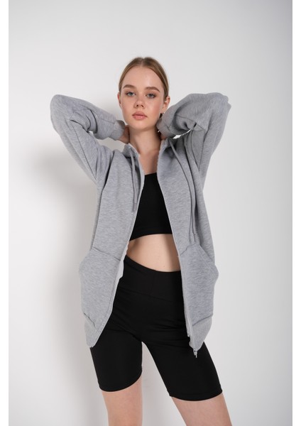 Kadın Fermuarlı Hırka Sweat