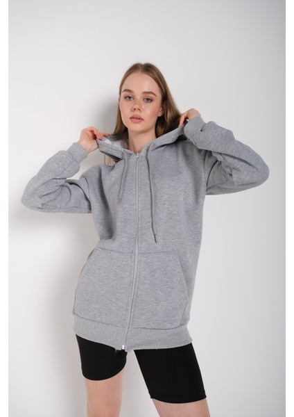 Kadın Fermuarlı Hırka Sweat