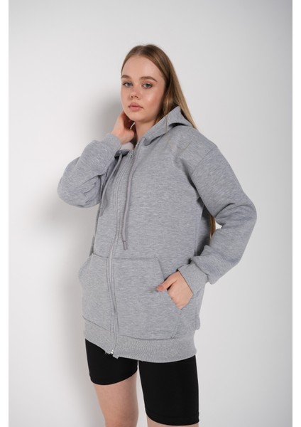 Kadın Fermuarlı Hırka Sweat