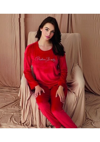 Kadın Kadife Pijama Takım Xl