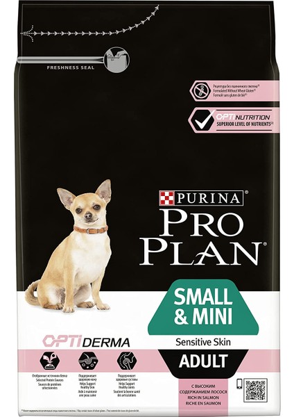 Pro Plan Small&mini Sensitive Skin Somonlu ve Pirinçli Küçük Irk Yetişkin Köpek Maması 3kg Optiderma