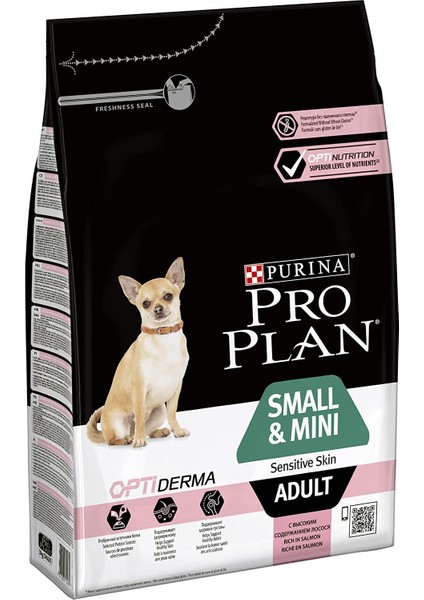 Pro Plan Small&mini Sensitive Skin Somonlu ve Pirinçli Küçük Irk Yetişkin Köpek Maması 3kg Optiderma